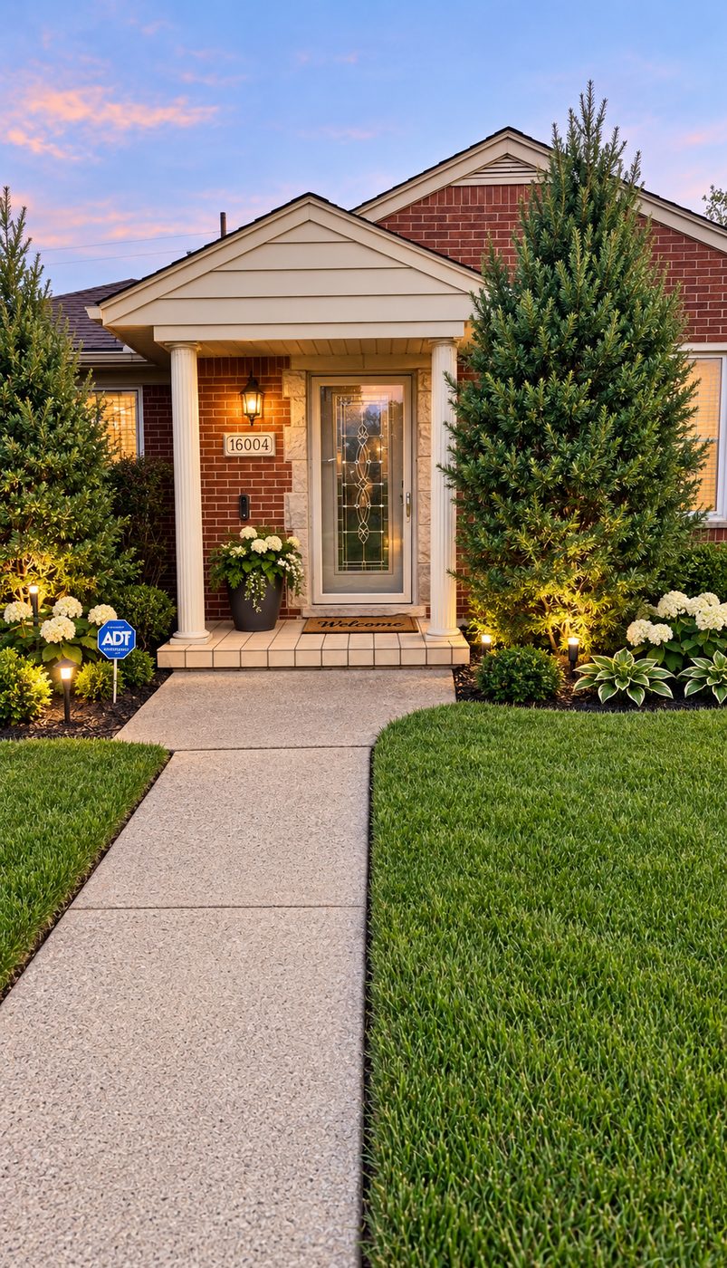 Front entrance of Alderwyn Care Homes, a five-resident adult foster care home in Eastpointe, Michigan